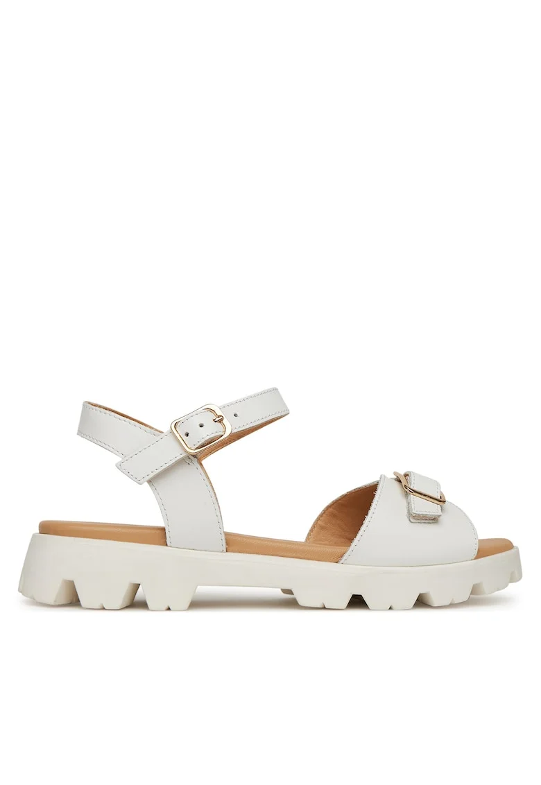 Sandale dama,  GRD-3134-03, piele naturala, Alb