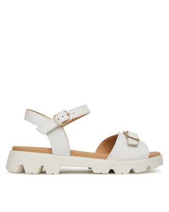 Sandale dama,  GRD-3134-03, piele naturala, Alb