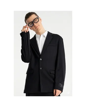 Sacou uni regular fit cu nasturi