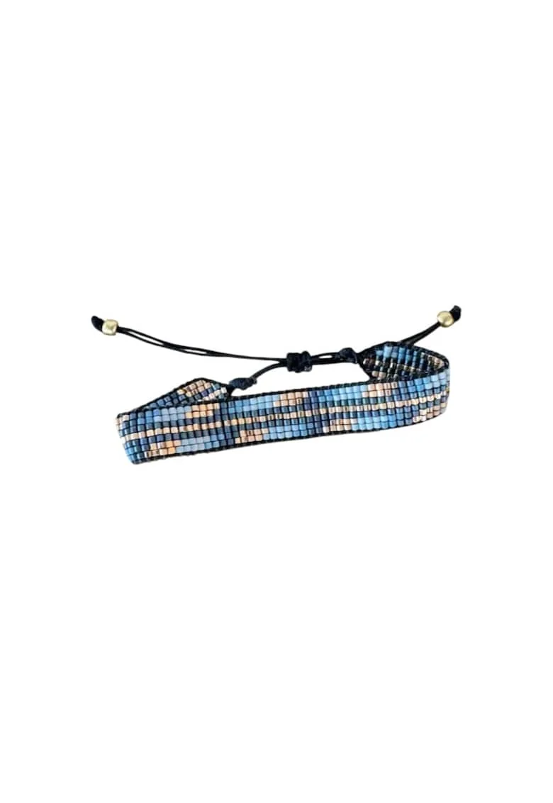 Bratara snur miyuki pentru femei,  handmade, reglabila