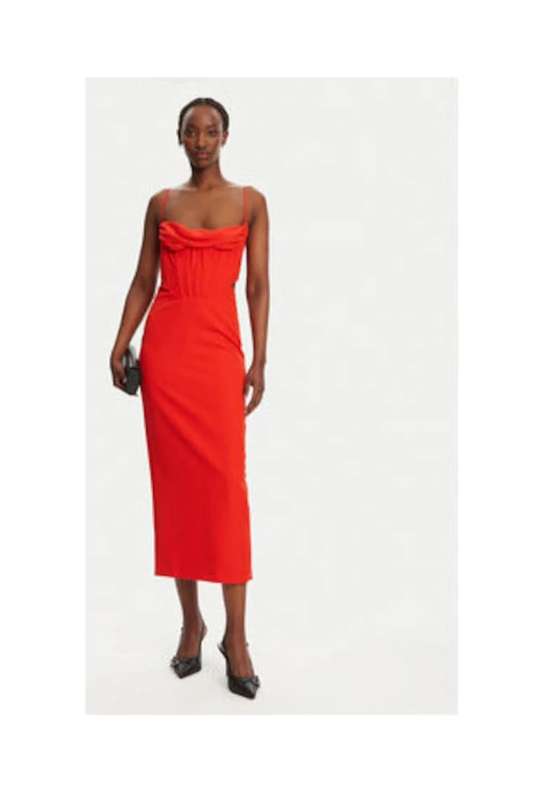 Rochie  model 58535DB, rosu, poliester,
