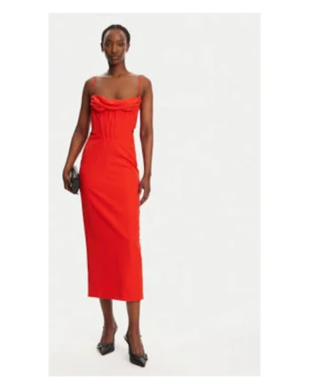 Rochie  model 58535DB, rosu, poliester,