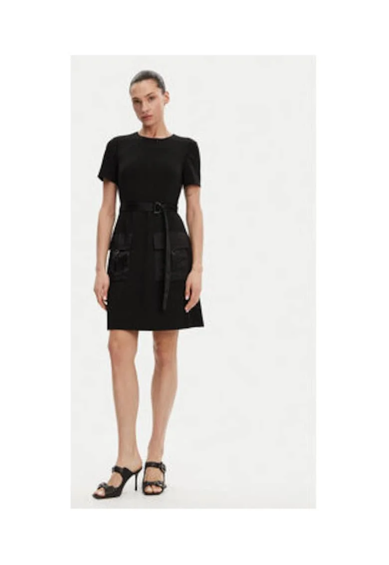 Rochie  model DD4J1E45, neagra, 96% poliester,