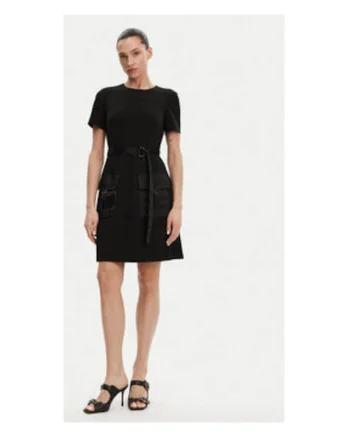 Rochie  model DD4J1E45, neagra, 96% poliester,