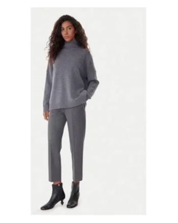 Pantaloni din stofa Dama,  Gri, viscoza,