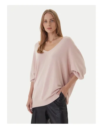 Pulover Dama,  Roz, 63% viscoza, 37% poliamida, OS