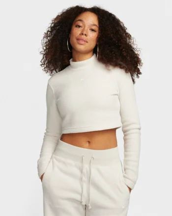 Bluza Nike W Nsw Phoenix PLSH LS crop top