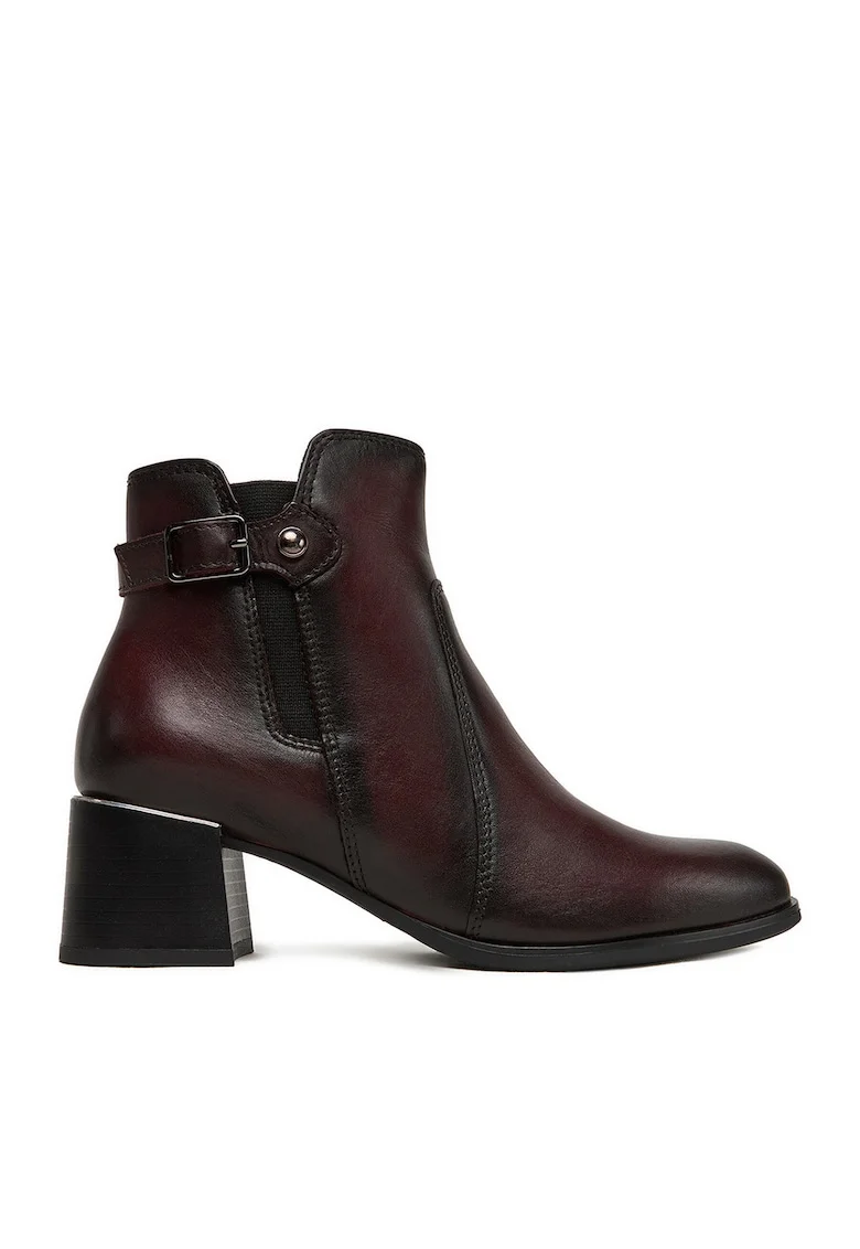 Botine dama CEO-WB-THESSA-32,  Piele naturala, Visiniu,