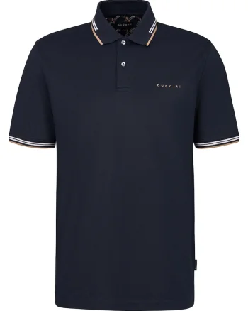 Tricou barbati,  bleumarin, 52% bumbac, 44% poliester, 4% elastan,