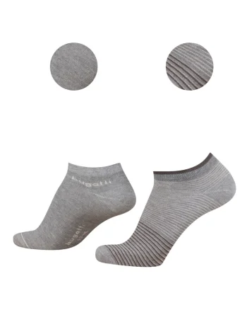 Sosete Scurte Barbati  Set 2 Perechi Gri din Bumbac, 61122, Gri