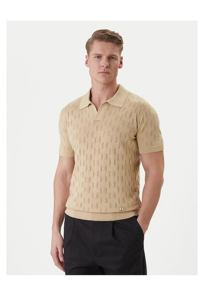 Tricou barbati,  bej, bumbac, Bej
