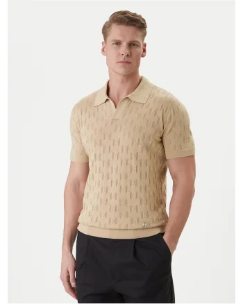 Tricou barbati,  bej, bumbac, Bej