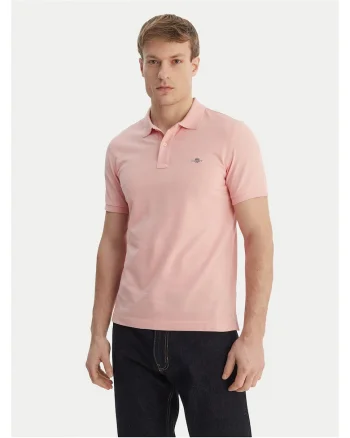 Tricou barbati,  slim fit, roz, bumbac