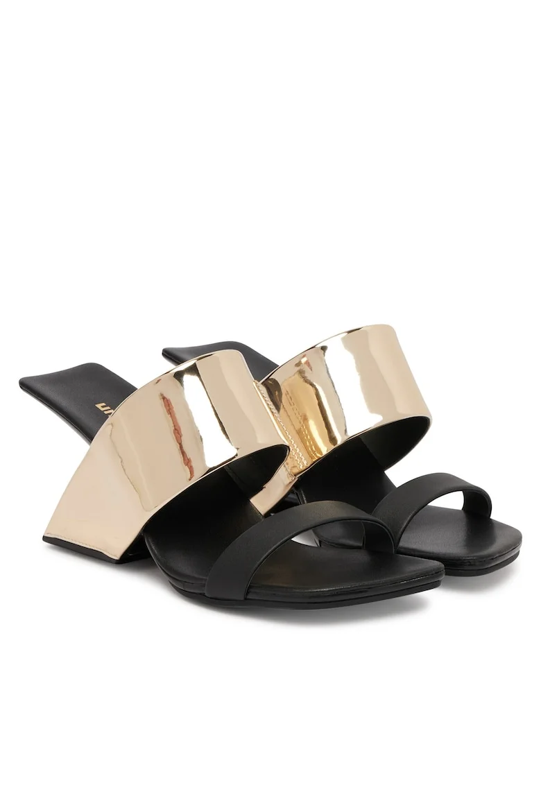 Pantofi dama,  piele ecologica, auriu