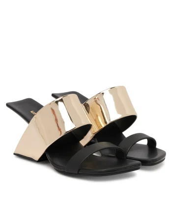 Pantofi dama,  piele ecologica, auriu