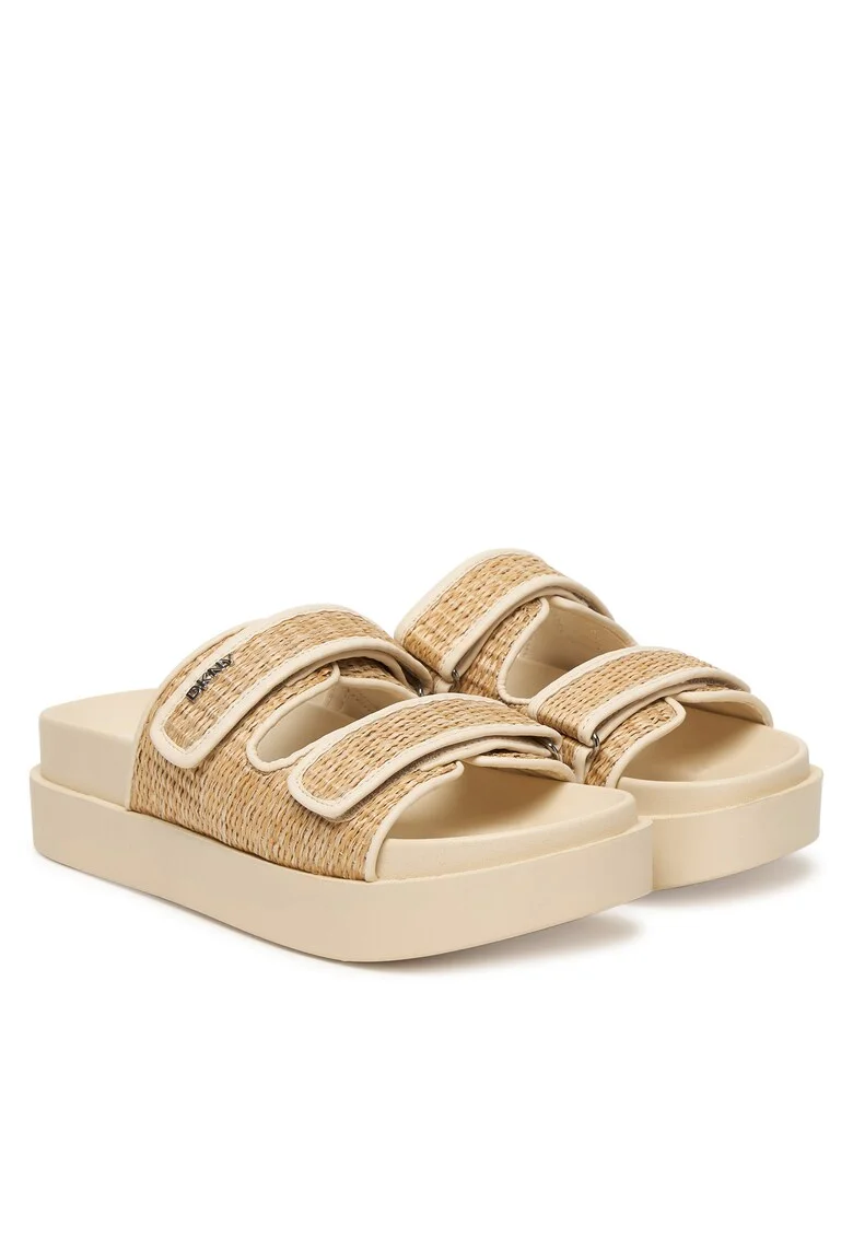 Papuci dama,  K2691150, flatform, bej