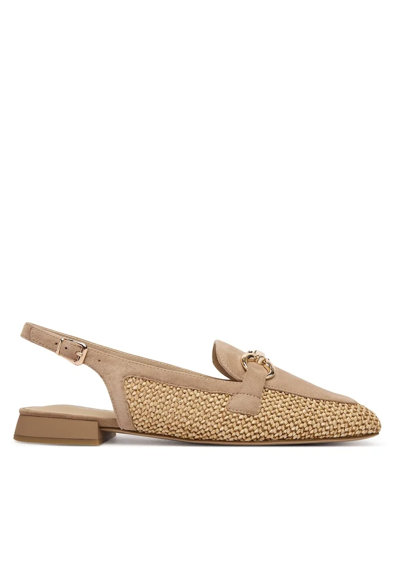 Balerini 9-29410-46,  Piele naturala, Maro