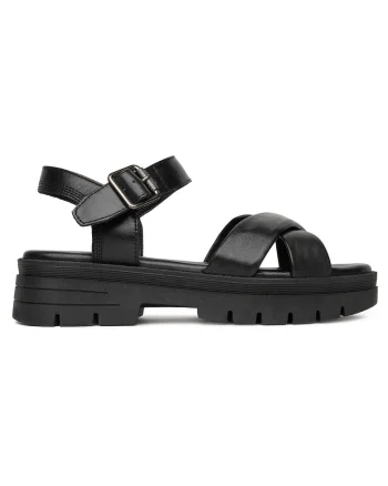 Sandale dama,  piele naturala, negru, tehnologie Memory Foam
