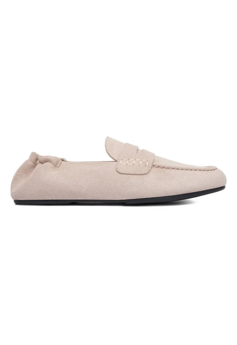Mocasini dama,  tesatura textila, roz
