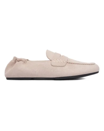 Mocasini dama,  tesatura textila, roz