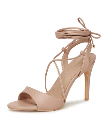 Sandale dama  stiletto, bej
