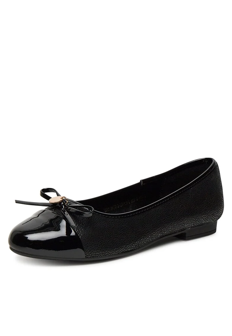 Balerini  textil, negru, Negru
