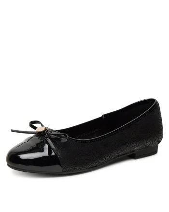 Balerini  textil, negru, Negru
