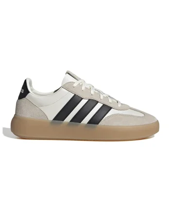 Pantofi sport de piele si piele intoarsa cu logo contrastant Barreda Decode, Negru/Alb murdar