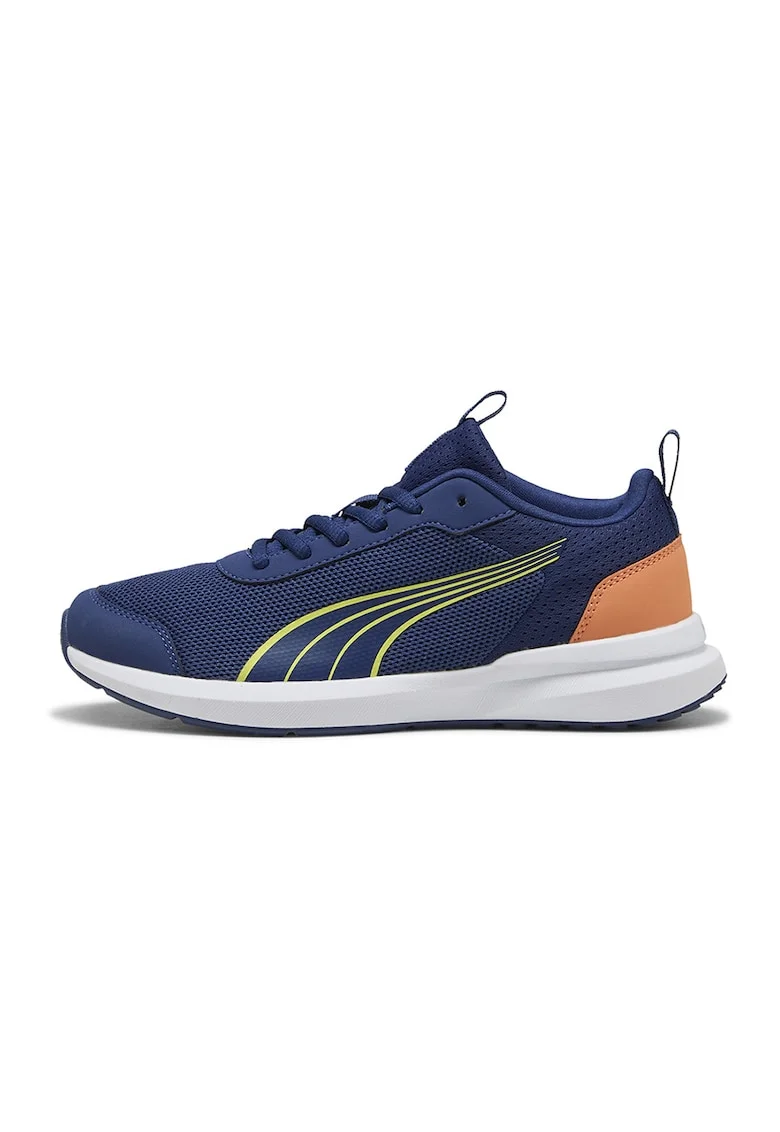 Pantofi sport Rickie low-cut din piele ecologica cu perforatii, Alb/Roz/Verde fistic