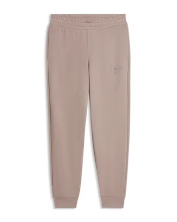 Pantaloni de trening din amestec de bumbac, Roz prafuit