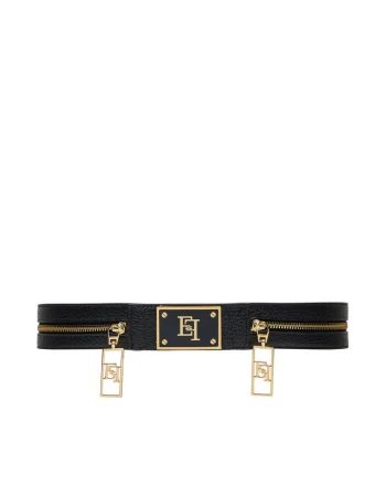 Curea de dama,  piele naturala, negru, 44