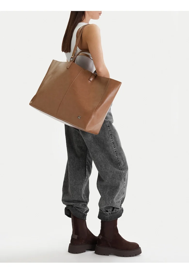 Geanta dama,  tkanina, bej, One Size INTL