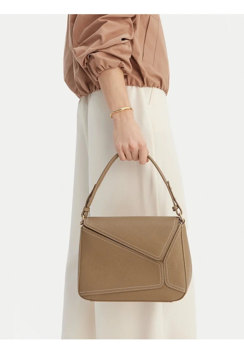 Geanta dama,  tkanina, bej, One Size INTL