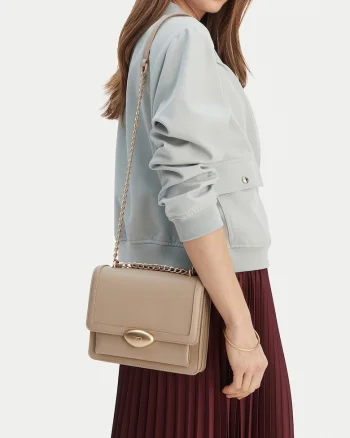 Geanta dama,  tkanina, bej, One Size INTL