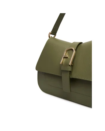 Geanta dama,  piele naturala, verde, One Size INTL