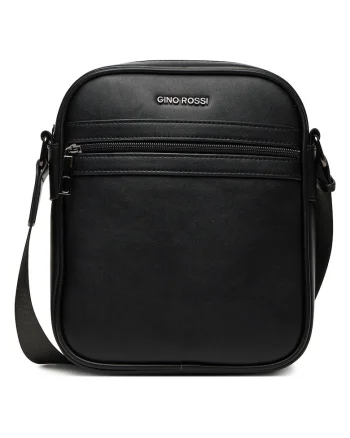 Geanta barbati,  piele ecologica, neagra, One Size INTL