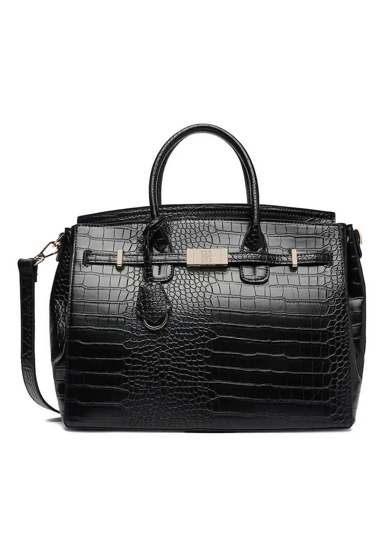 Geanta dama,  tip kuferek, neagra, One Size INTL