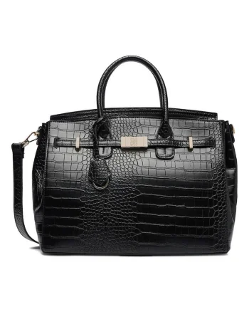 Geanta dama,  tip kuferek, neagra, One Size INTL