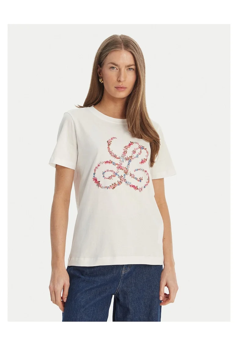 Tricou dama  bumbac, alb,