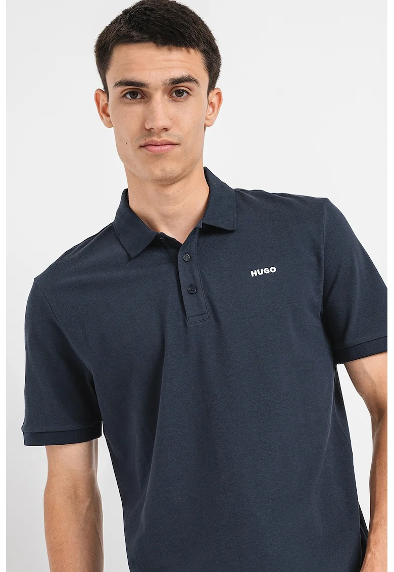 Tricou polo din bumbac pique Donos, Albastru ultramarin
