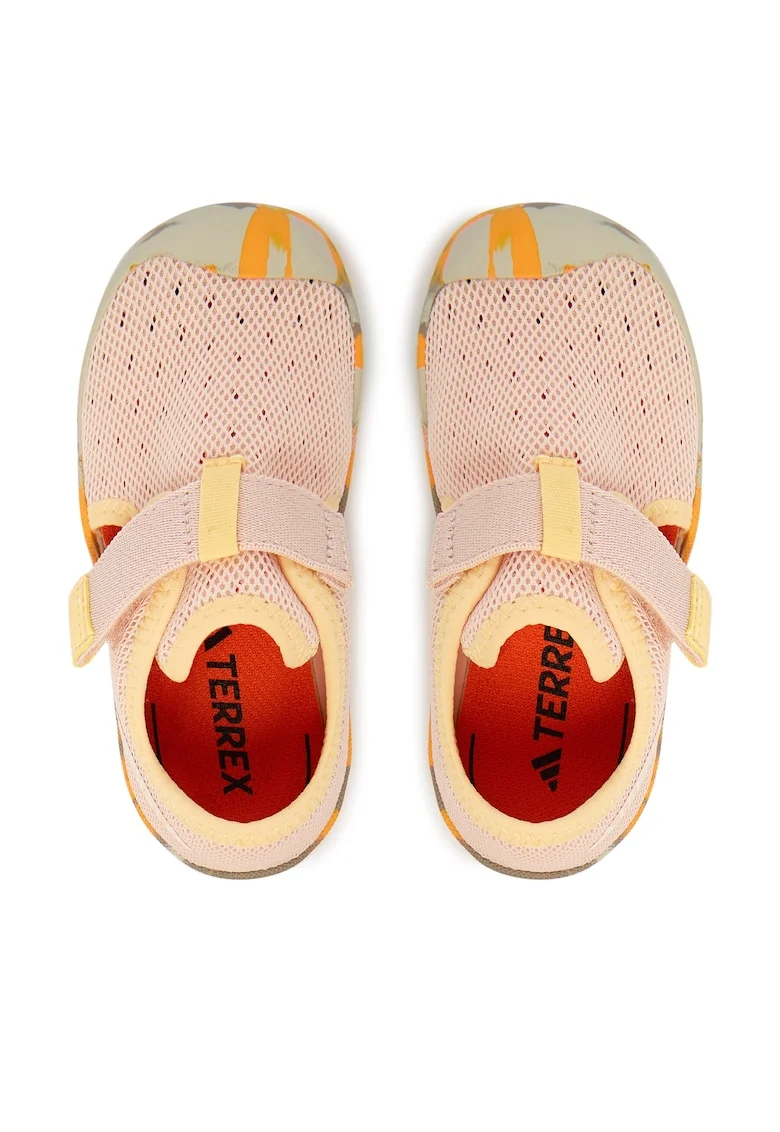 Sandale copii,  roz, textil, sistem inchidere Velcro