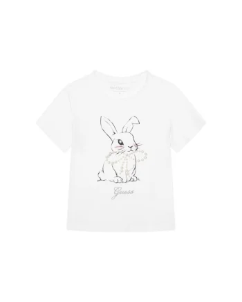 Tricou copii,  bumbac, alb, pentru fete