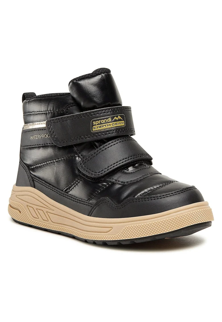 Ghete copii,  Earth Gear, impermeabile, negru, material textil,