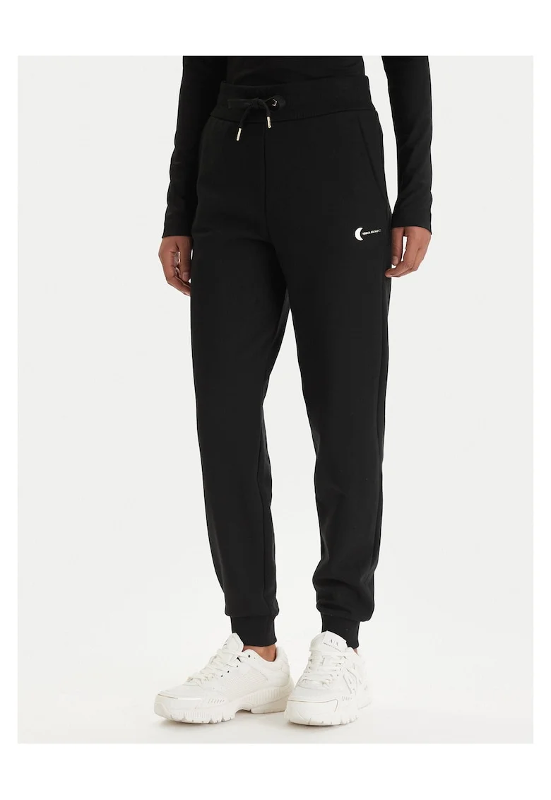 Pantaloni dama,  din bumbac, negru