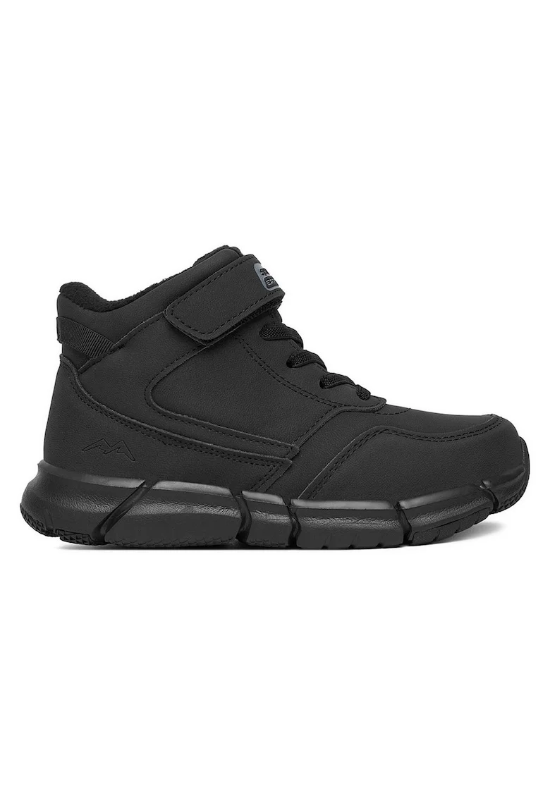 Ghete copii,  negru, material sintetic, inchidere Velcro,