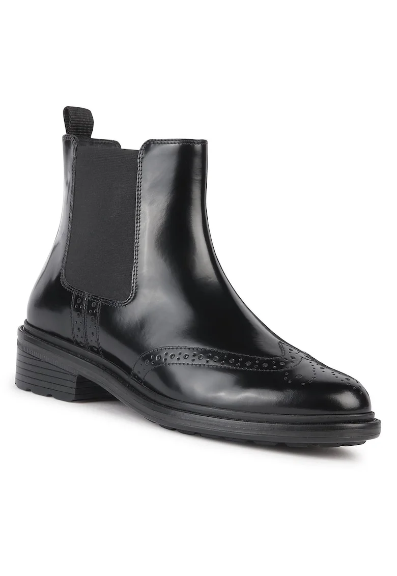 Botine de dama,  piele naturala, negru,
