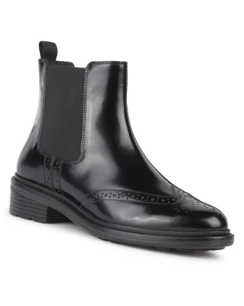 Botine de dama,  piele naturala, negru,