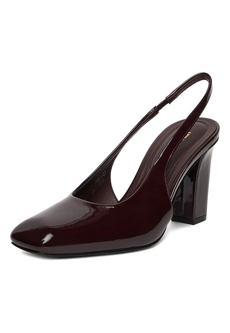 Pantofi dama,  sintetic, model clasic, rosu,