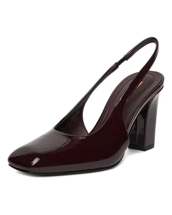 Pantofi dama,  sintetic, model clasic, rosu,