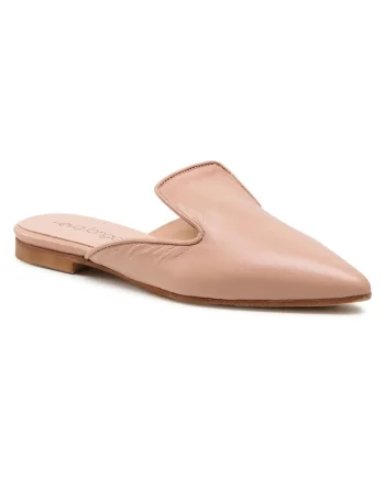 Papuci dama,  piele naturala, roz